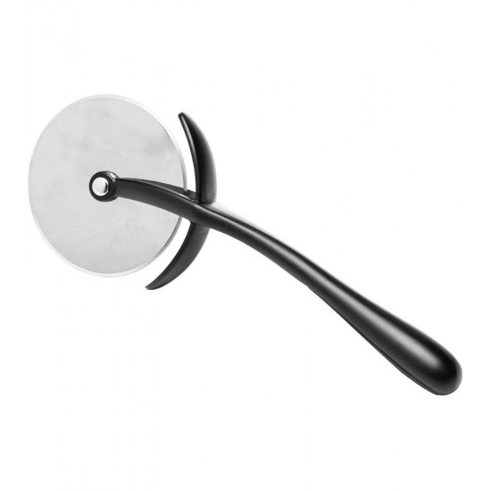 Cortador 18,5cm de Pizza com Cabo Antiderrapante Chef Pro Preto Liga de Zinco 